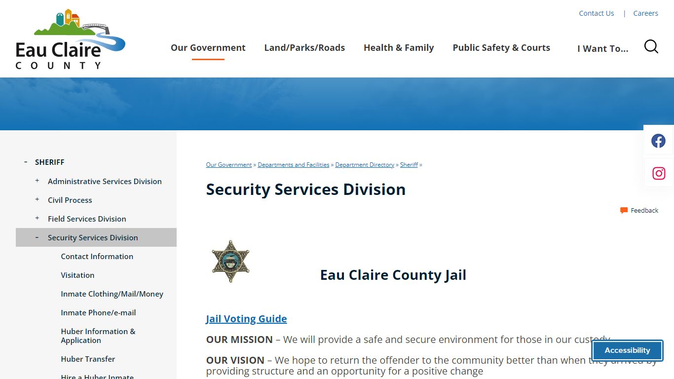 Security Services Division | Eau Claire County